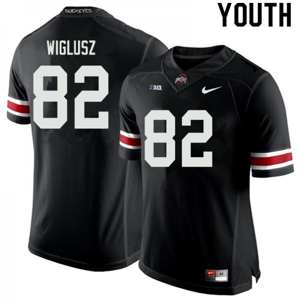 Ohio State Buckeyes #82 Sam Wiglusz Youth Embroidery Jersey Black